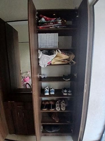 шкаф офисный стол: Шкаф-прихожая, Б/у, С зеркалом, ЛДСП — 3