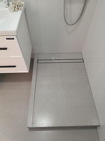 душовый: Подготовка стен для укладки, Гидроизоляционные работы, Подготовка стен для грунтовки | Зеркальная плитка, Керамическая плитка, Керамогранитая плитка | Вертикальная укладка, Горизонтальная укладка, Диагональная укладка Больше 6 лет опыта — 3