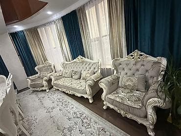 Эмерек: Конок бөлмөсү үчүн үстөл жана отургуч, Колдонулган, Өзү алып кетүү, түсү - Ак — 6