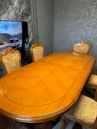 столы и стулья на: Стол и стул для зала, Б/у, Самовывоз, цвет - Коричневый — 1