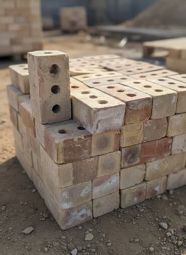 Гипсоблок: Пустотелый, дырчатый, Жженый кирпич, Одинарный, 250×120×65 — 1