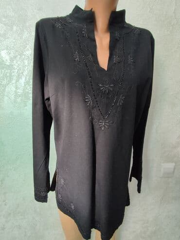 джинсы подростковые: Близка удлиненная расшитая бисером Материал - Хлопок Размер - 44 — 1