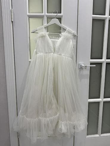 платье из фатина с кружевом: Детское платье, цвет - Белый — 2