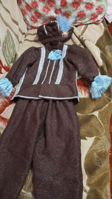 военные формы: Детский карнавальный костюм Пажа/Мушкетёра в серебристо-голубых тонах — 2