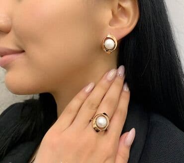 свадебные наборы ручной: Жемчуг Серебро под золото 925 пробы Размеры имеются Есть доставка — 1