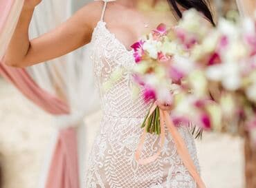 фата на девичник: Свадебное платье цвет Айвори. Размер 42 — 3