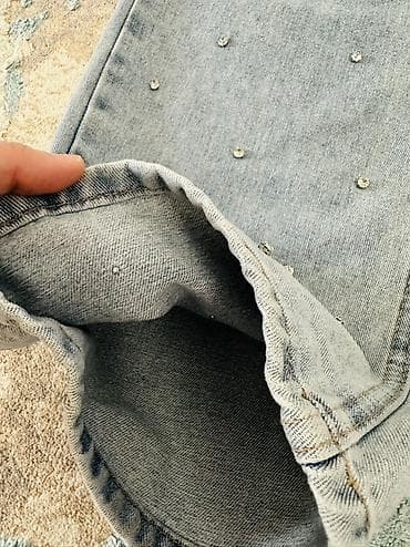 джинсовая одежда: Женский набор одежды в деним-стиле Состав: - Светло-голубая блузка с — 5