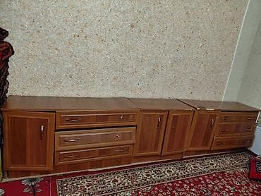 белая стенка: Стенка-шкаф, Тип стенки-шкафа: Модульная, Для зала, Б/у, Особенности: С отделением под телевизор — 2