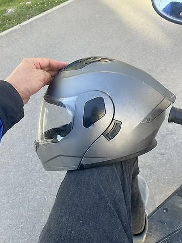 i herb: Мотошлем HNJ (full-face/интеграл), матовый серый Мотошлем супер — 3