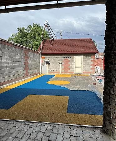 Резиновое покрытие для двора/детской площадки - Бесшовное покрытие из at lalafo.kg Резиновое покрытие для двора/детской площадки - Бесшовное покрытие из