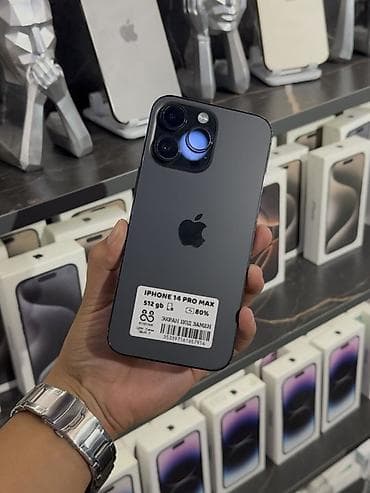 IPhone 14 Pro Max, 512 ГБ, Черный, Защитное стекло, 80 %