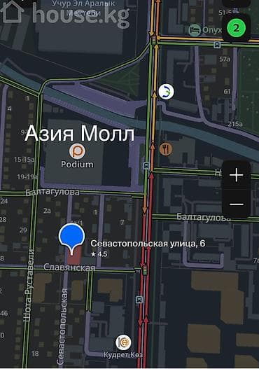 Кыймылсыз мүлк: 1 бөлмө, 52 м², Элитка, 4 кабат, Евроремонт — 5