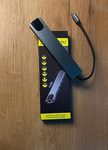док станция для ноутбука: USB‑C хаб 8‑в‑1 с Power Delivery Универсальная док‑станция для — 1