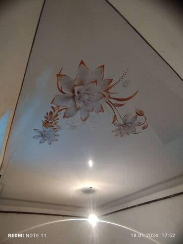 аренда гостевого дома: Натяжной потолок Глянцевое, Матовое, 3D потолки Гарантия, Бесплатная консультация, Бесплатный замер — 3