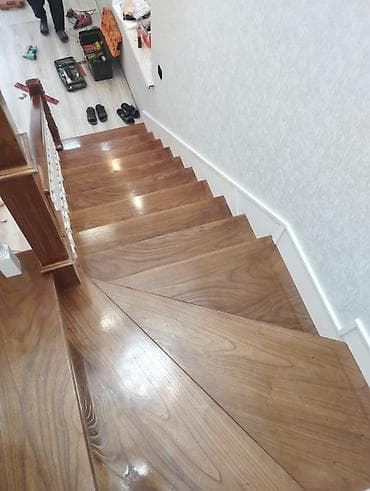 опрыскиватель для деревьев: Деревянная лестница Для дома, Форма лестницы: Много-маршевая, Стиль: Классический — 6