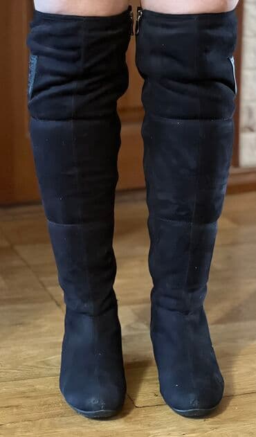 сапоги из натурального меха и кожи: Продаю зимние ботфорты 39 размер. Очень теплые — 3