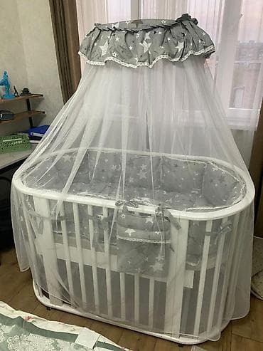 Детская кровать трансформер, Б/у, Другой тип, цвет - Белый