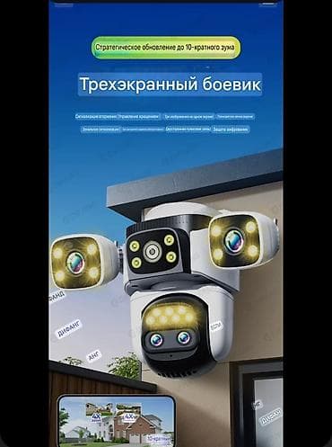 видео 360: Уличная PTZ‑WI FI камера наблюдения с четырьмя поворотными объективами — 2