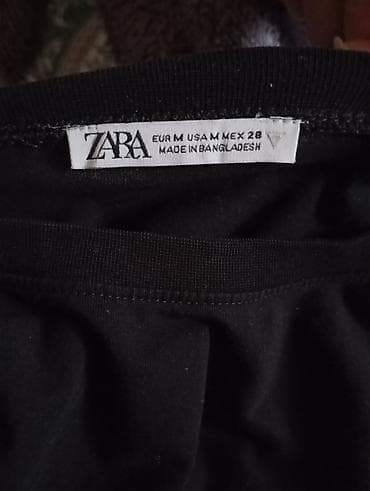 Футболка, Классическая модель, Zara, Трикотаж, Б/у, M