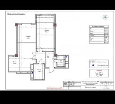 купить 3 кв 106 в мкр асанбай бишкек: 2 комнаты, 64 м², Элитка, 10 этаж, ПСО (под самоотделку) — 2