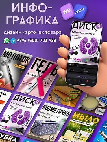 Услуга: дизайн карточек товара и инфографики для маркетплейсов Что