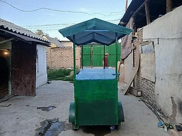 строительные вагоны: Передвижная торговая тележка/киоск с навесом. - Конструкция из — 1