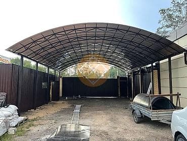 турбы метал: Навес и ограждение из металлоконструкций с кровлей из профнастила и — 8