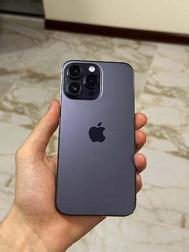 iphone 11 max: IPhone 14 Pro, Б/у, 128 ГБ, Deep Purple, Защитное стекло, 100 % — 1