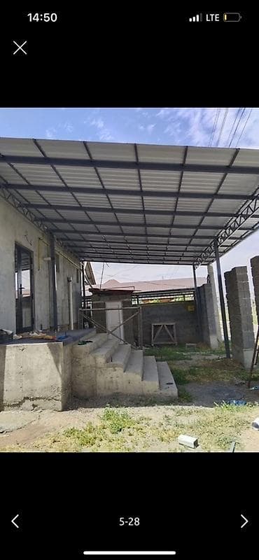 спальник на крышу: Навес, Арочный, Металл, Поликарбонат, Установка — 7