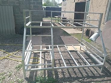 Үй жана бакча: Металлическая двухъярусная кровать-трансформер с расширенным нижним — 3