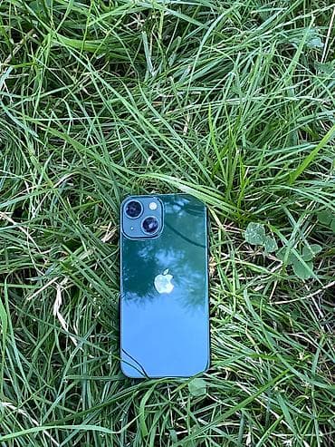 IPhone 13 mini, Б/у, 128 ГБ, Зеленый, Защитное стекло, Чехол, Кабель, 100 % — 1
