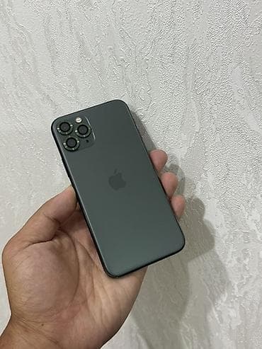IPhone 11 Pro, Б/у, 256 ГБ, Matte Midnight Green, Защитное стекло, Чехол, 100 %