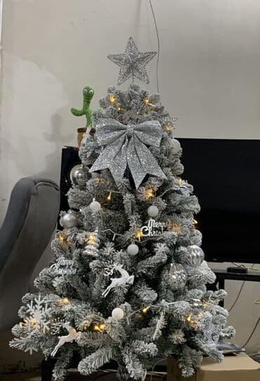 белая ёлка: Премиум Елка заснеженная 1,5 метр Абсолютно новая Все игрушки — 4