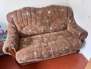 наклейки на мебельные ножки: Комплект мягкой мебели, Б/у, Самовывоз, цвет - Коричневый — 3