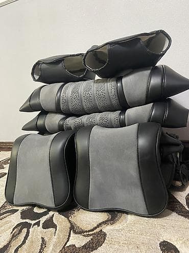 обивка: Чехлы Экокожа, С подушкой, цвет - Черный, Б/у, Самовывоз — 7