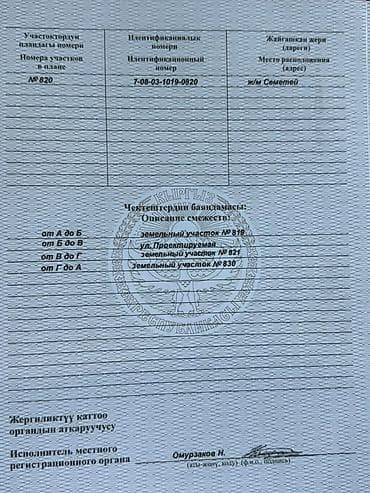 земельный участок семетей: 4 соток, Для строительства, Красная книга — 4