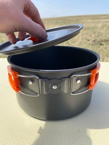 купить прикормочный кораблик для рыбалки: Набор походной посуды. Размеры: Чайник 1.6л Кастрюля 17.5 х 8.8 см — 3