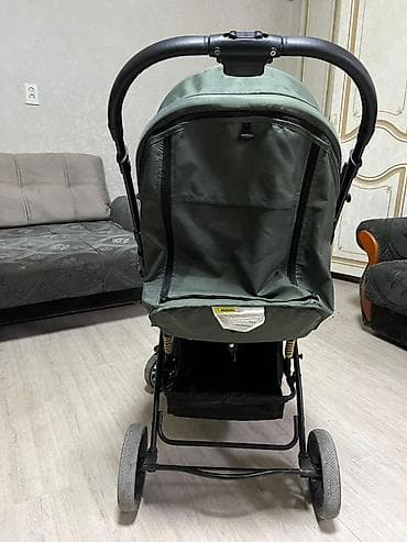 бампер на коляску chicco lite way: Прогулочная коляска Ining Baby (оливковый цвет) - Легкая складная — 3