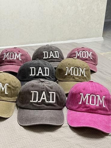 мама дочь: Бейсболки MOM & DAD — парные кепки с вышивкой - Тип: классические — 3