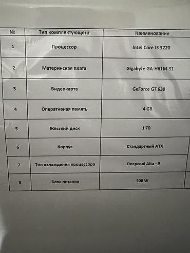 Компьютер, ОЭТ 4 ГБ, Жумуш, окуу үчүн, Intel Core i3, HDD — 2