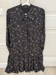 короткое трикотажное платье с длинным рукавом: Повседневное платье, Турция, Осень-весна, Короткая модель, Вискоза, M — 3