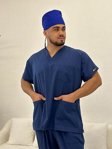 Медтовары: Женский медицинский костюм (скрабс) - Комплект: топ с коротким — 10