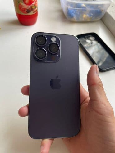 iphone 14 pro: IPhone 14 Pro, Б/у, 256 ГБ, Deep Purple, Чехол, 83 % — 1