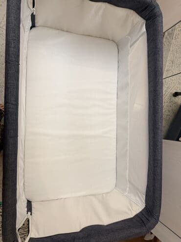 Креслолор: Балдар үчүн кошумча коюлган керебет, Колдонулган, Дөңгөлөктүү, түсү - Боз — 5