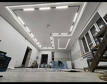 Отделка под ключ келишим түрдө жасайбыз. Монтаж и отделка потолков