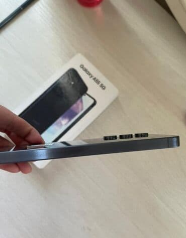где дешевле купить телефон: Samsung Galaxy A55, Колдонулган, 128 ГБ, түсү - Кара, 2 SIM — 2