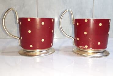 часы шахматные: Оригинальные Серебрянные подстаканники с золочением СССР (1950-х гг.) — 2