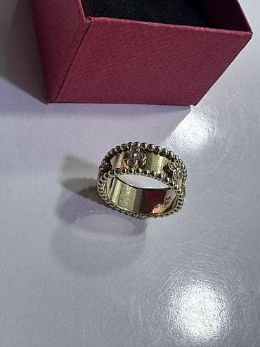 vancleef: Кольцо, Проба 585, Женские, Фианит, Винтажный стиль — 1