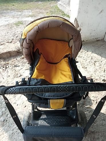 Коляскалар: Балдар арабасы, Башка бренд, түсү - Сары, Колдонулган — 2