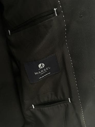 женские вещи размер 52 или 54: Двубортный мужской пиджак MARSEL Premium - Цвет: чёрный (Color 033) - — 4